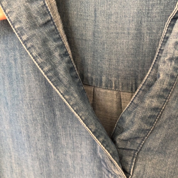Chelsea & Theodore women Dress Sm Lyocell soft chambray denim sleeves pockets - Picture 4 of 8